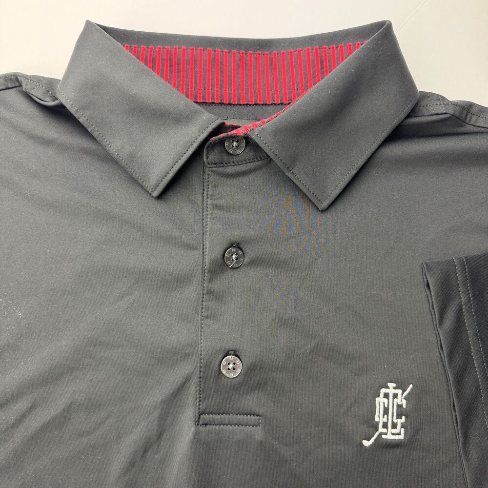 FootJoy Polo Shirt Mens XL Black Golf Performance